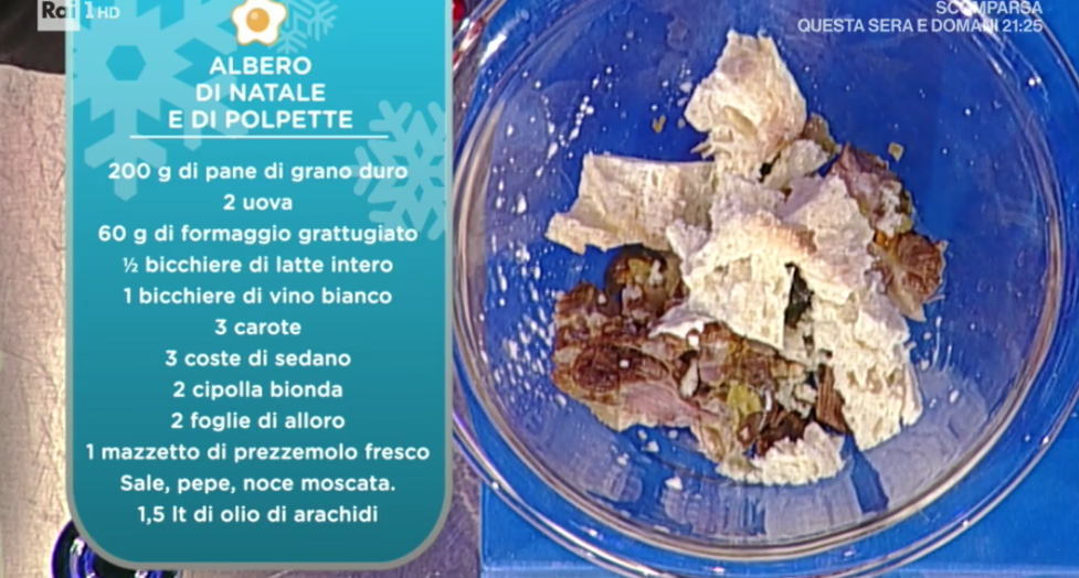 La prova del cuoco  Ricetta albero di Natale e di polpette di Sergio  Barzetti