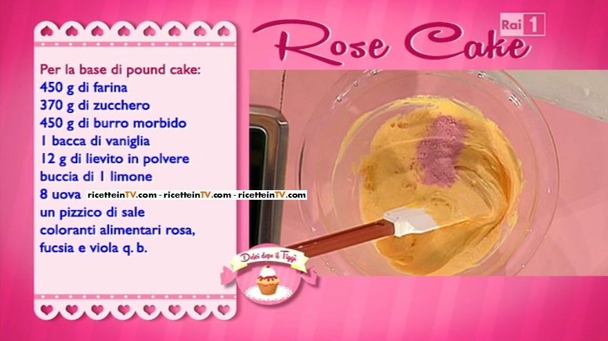 dolci dopo il tiggì ricetta rose cake di ambra romani
