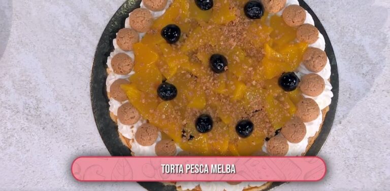 torta pesca Melba