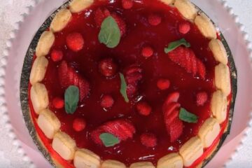 torta fragole e menta di Sal De Riso